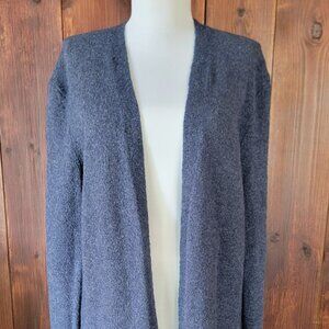 Fuzzy Madewell Blue Merino Wool & Alpaca Slouchy Long Cardigan Women XS Warm